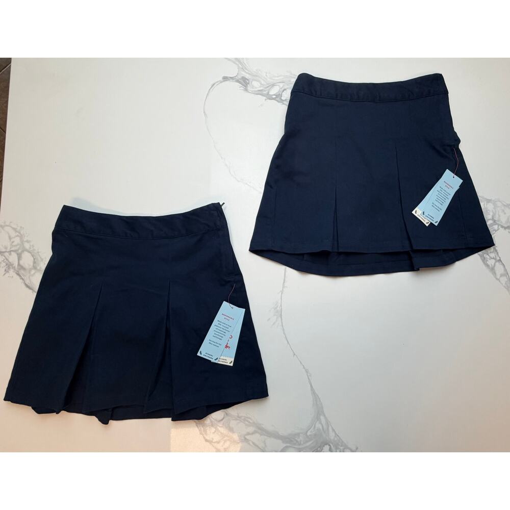 Cat & Jack Girls Navy Skort Size 6 Lot 2 Pleated School Uniform NWT